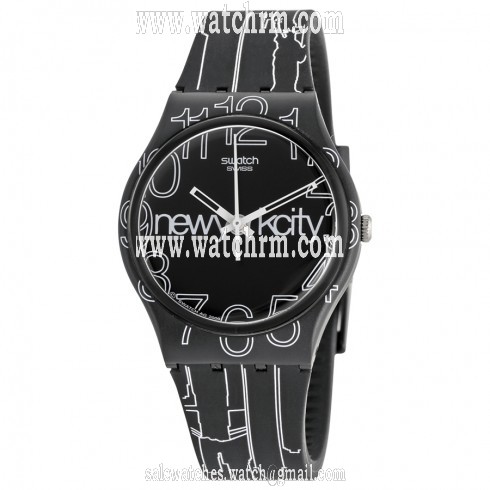 Swatch Originals Lines in the Sky Black Dial Unisex Watch GZ209