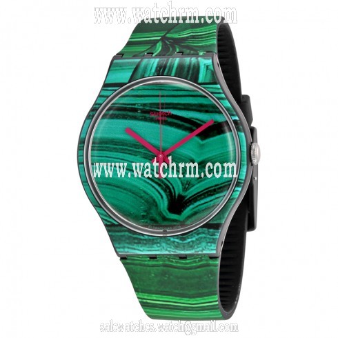 Swatch Originals Marmora Verde Green Dial Green Silicone Unisex Watch SUOB122