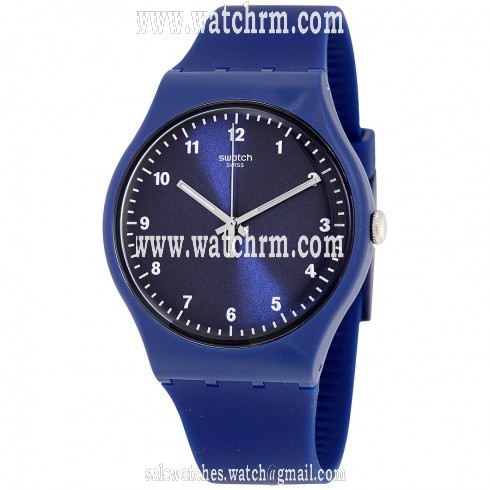 Swatch Originals Mono Blue Dial Silicone Men's Watch SUON116