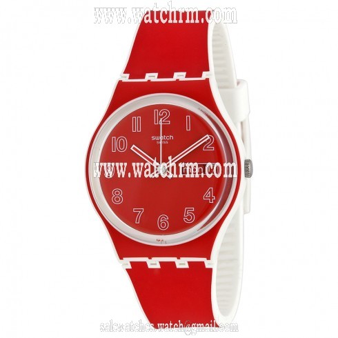 Swatch Poppy Field Red Dial Men's Quartz Watch GW705
