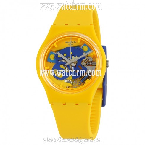 Swatch Poussin Skeleton Dial Ladies Watch GJ136