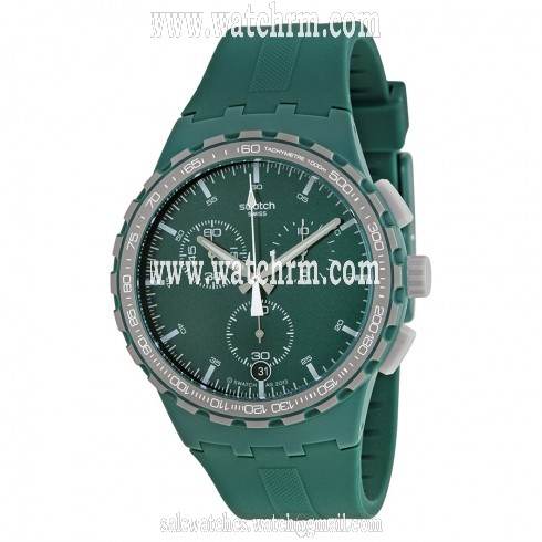 Swatch Racing Roar Chronograph Green Dial Green Silicone Unisex Watch SUSG403