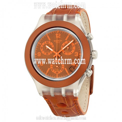 Swatch Rouille Chronograph Orange Plastic Men's Watch SVCK4073