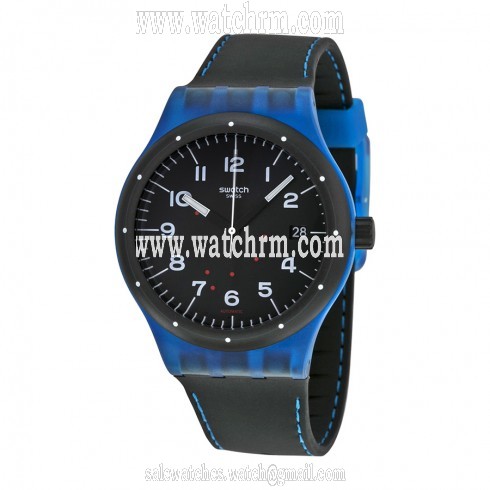 Swatch Sistem Class Automatic Black Dial Black Silicone Men's Watch SUTS402