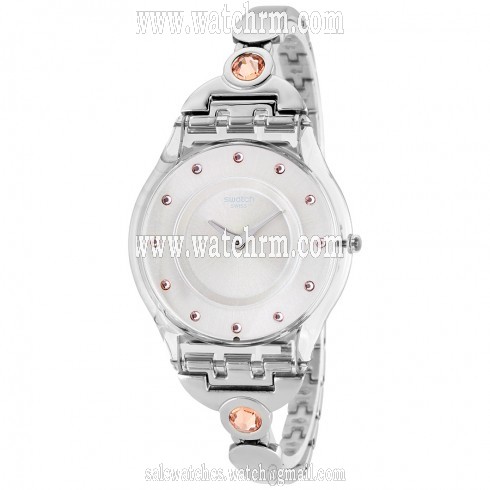Swatch Skin Classic Salmon Pearlsl Stainless Steel Ladies Watch SFK376G