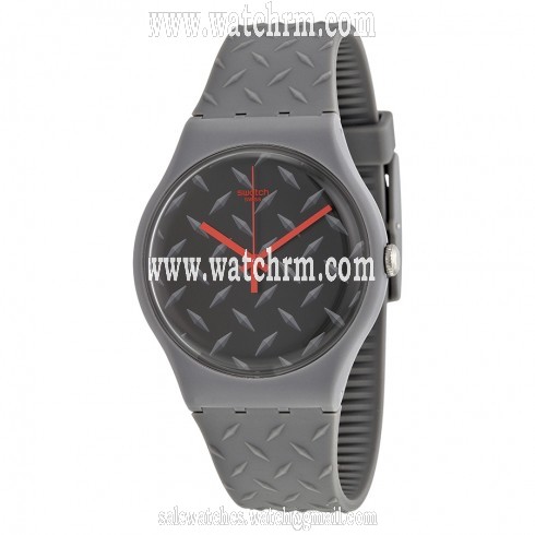 Swatch TEXT-URE Matte Black Dial Quartz Men's Watch SUOM102
