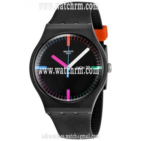 Swatch The Indexter Black Dial Unisex Watch SUOB719