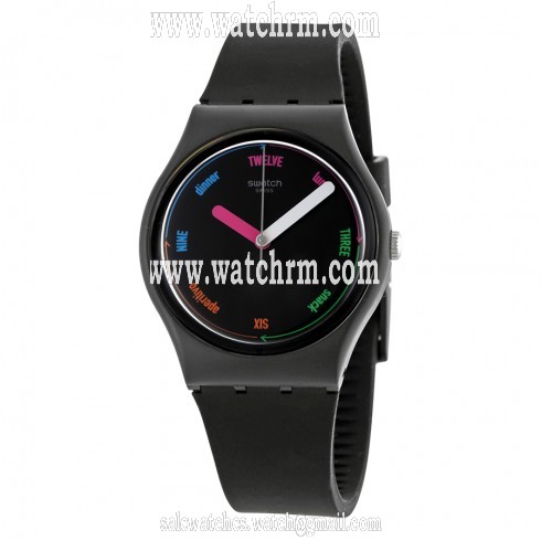 Swatch The Strapper Black Dial Ladies Casual Watch GB289
