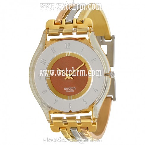 Swatch Tri-Gold Small Ladies Watch SFK240B
