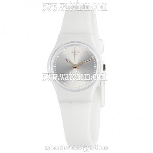 Swatch White Mouse Sun- Brushed Silver Dial Ladies Watch LW148