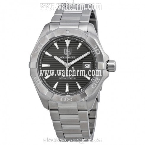Tag Heuer Aquaracer Automatic Anthracite Guilloche Stainless Steel Men's Watch WAY2113BA0910