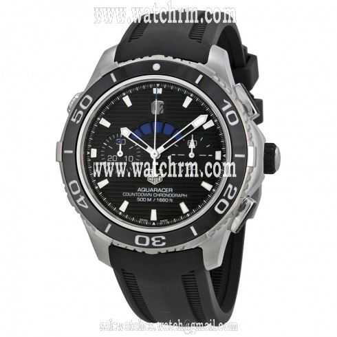 Tag Heuer Aquaracer Automatic Chronograph Black Dial Black Rubber Men's Watch CAK211A.FT8019