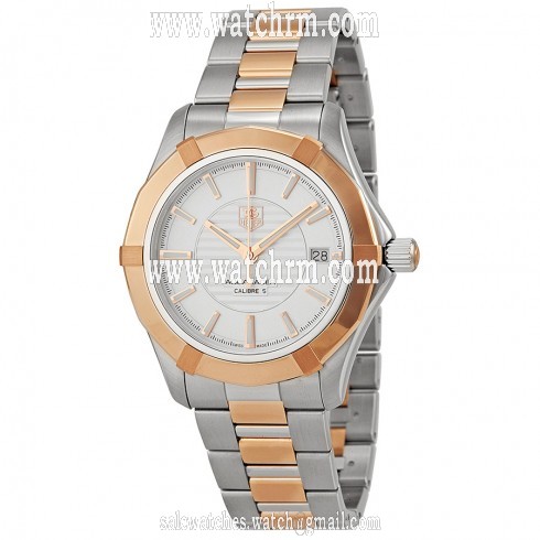 Tag Heuer Aquaracer Automatic Stainless Steel and 18kt Rose Gold Men's Watch WAP2150BD0839