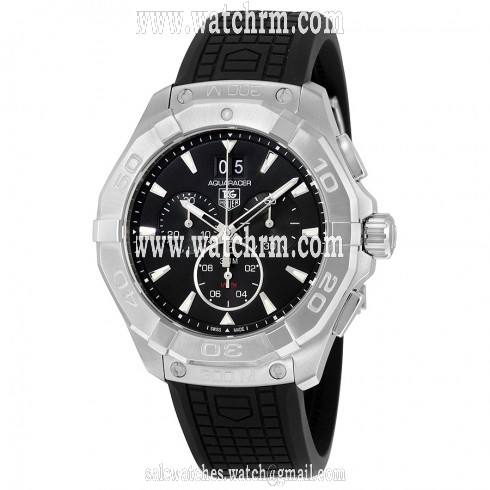 Tag Heuer Aquaracer Black Dial Chronograph Rubber Strap Men's Watch CAY1110.FT6041