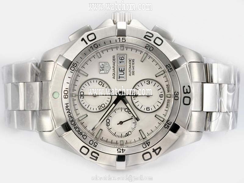 TAG Heuer Aquaracer CAF2011.BA0815 White Dial Automatic Watch