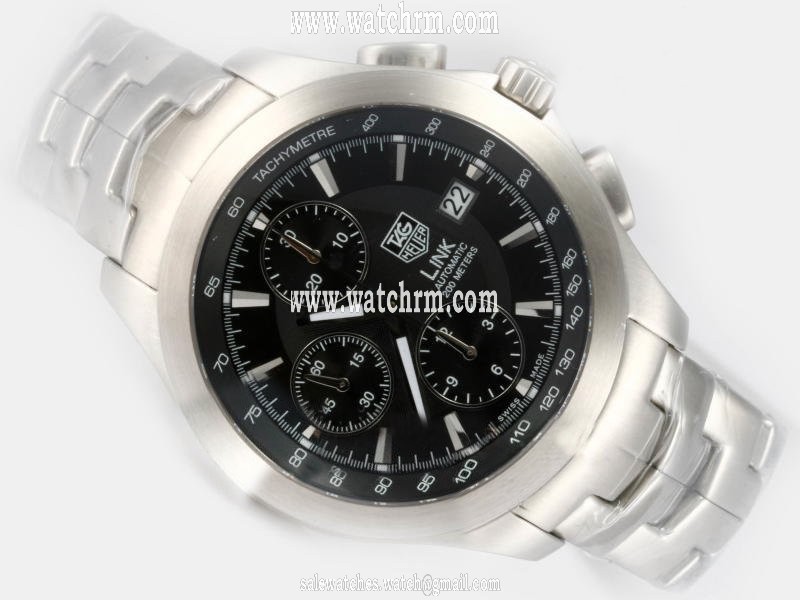 TAG Heuer Aquaracer CAF2110.BA0809 Round Automatic Black Dial Watch