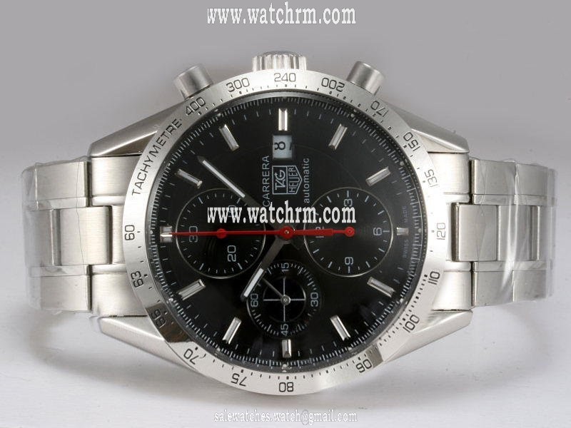TAG Heuer Aquaracer CAF2110.BA0809 Silver Stainless Steel Strap 41mm Black Dial Watch