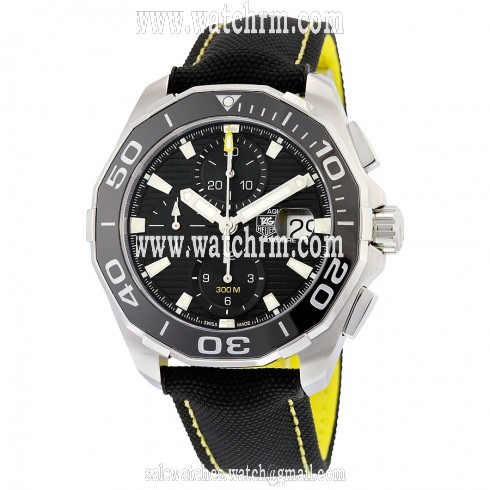 Tag Heuer Aquaracer Black Dial BlackTextile Men's Watch CAY211A.FC6361