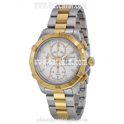 Tag Heuer Aquaracer Chronograph Silver Dial Two-tone Men's Watch CAP2120BB0834