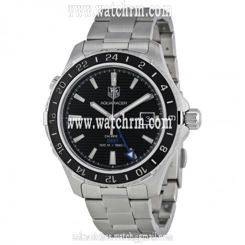 Tag Heuer Aquaracer GMT Automatic Black Dial Steel Men's Watch WAK211A.BA0830