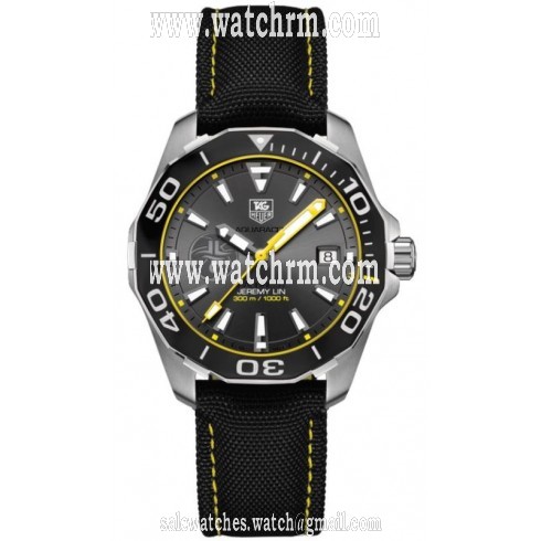 Tag Heuer Aquaracer Jeremy Lin Anthracite Dial Automatic Men's Watch WAY211F.FC6362