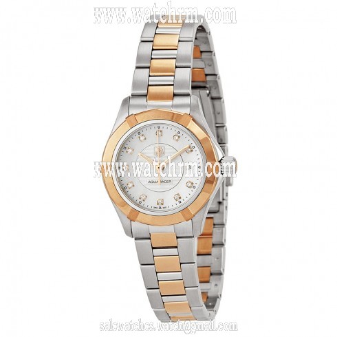 Tag Heuer Aquaracer Mother of Pearl Dial 18kt Rose gold and Stainless Steel Ladies Watch WAP1451BD0837