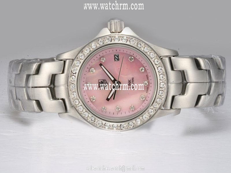 TAG Heuer Aquaracer WJF1415.BA0589 Quartz Pink Dial 33mm Watch