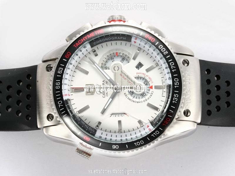 TAG Heuer Carrera 36 RS2 Round Black Rubber Strap Mens Watch