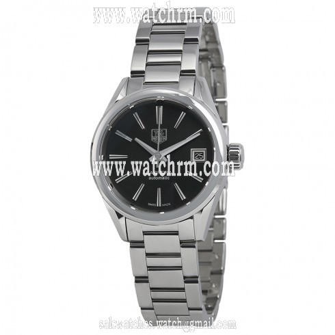 Tag Heuer Carrera Automatic Black Dial Stainless Steel Ladies Watch WAR2410BA0770