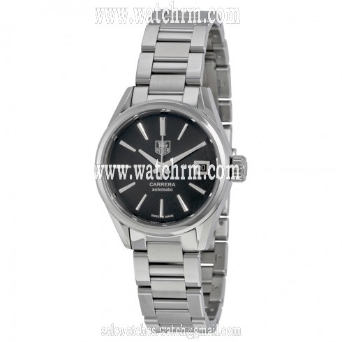 Tag Heuer Carrera Automatic Black Dial Stainless Steel Ladies Watch WAR2410.BA0776