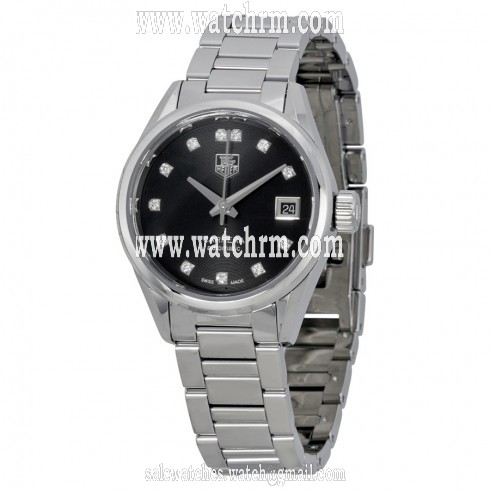 Tag Heuer Carrera Automatic Black Dial Stainless Steel Ladies Watch WAR2413BA0770