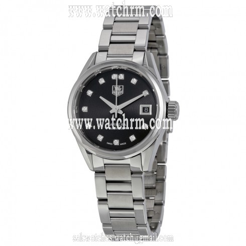 Tag Heuer Carrera Automatic Black Dial Stainless Steel Ladies Watch WAR2413.BA0776