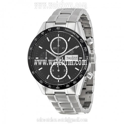 Tag Heuer Carrera Automatic Chronograph Black Dial Stainless Steel Men's Watch CV201AGBA0725