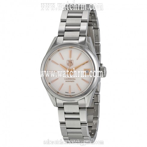 Tag Heuer Carrera Automatic Silver Dial Stainless Steel Ladies Watch WAR2412BA0776