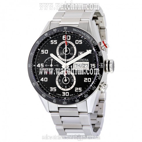 Tag Heuer Carrera Automatic Chronograph Black Dial Stainless Steel Men's Watch CV2A1R.BA0799