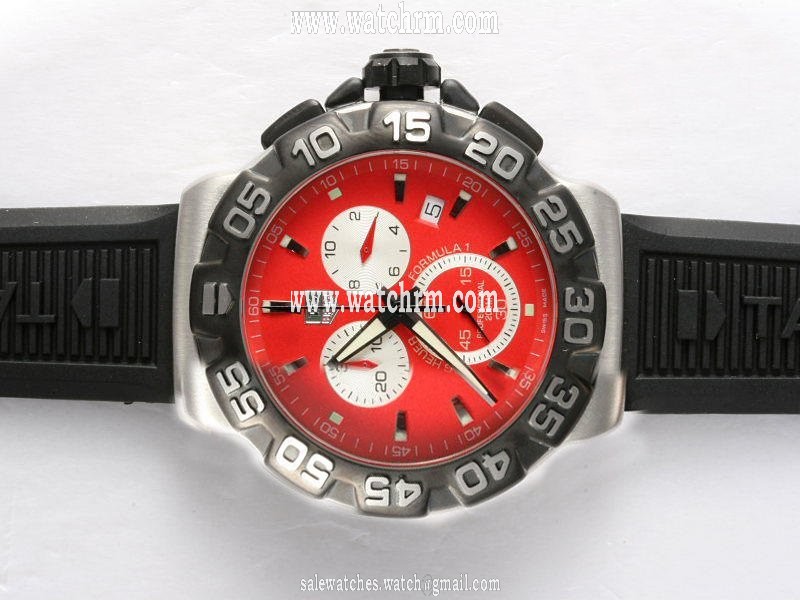 TAG Heuer Carrera CAC1112.BA0850 Red Dial Stainless Steel Case 40mm Watch