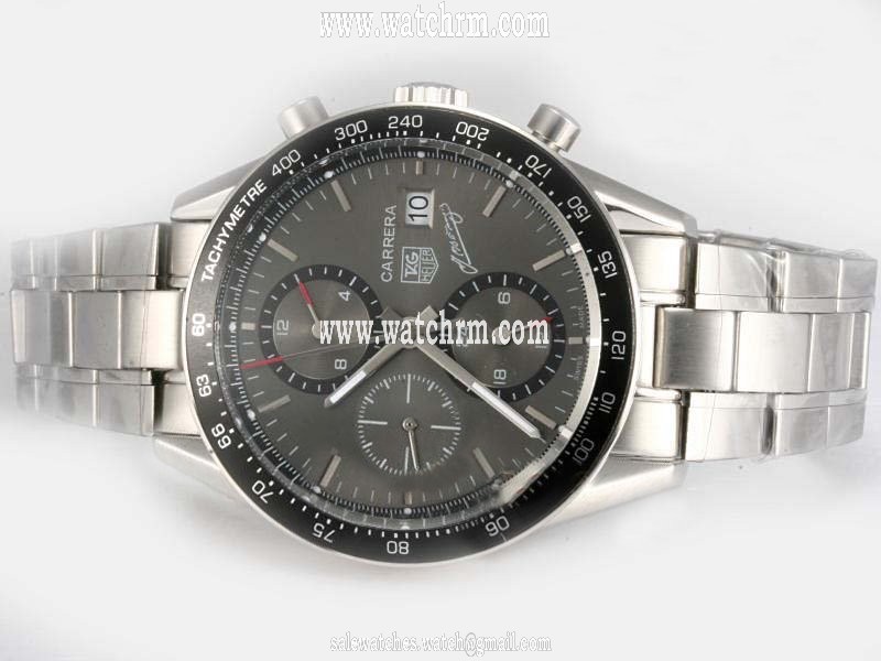 TAG Heuer Carrera CAF2110.BA0809 PVD Case Round Black Dial Watch
