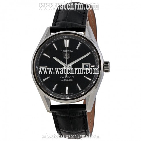 Tag Heuer Carrera Calibre 5 Black Dial Men's Watch WAR211AFC6180