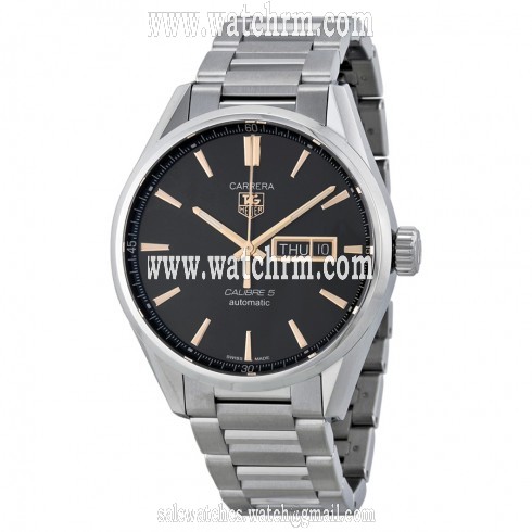 Tag Heuer Carrera Calibre 5 Black Dial Stainless Steel Men's Watch WAR201CBA0723