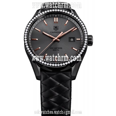 Tag Heuer Carrera Cara Delevingne Black Dial Ladies Quartz Watch WAR101B.FC6367