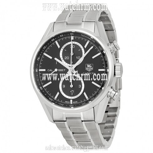 Tag Heuer Carrera Chronograph Automatic Black Dial Stainless Steel Men's Watch CAR2110.BA0724