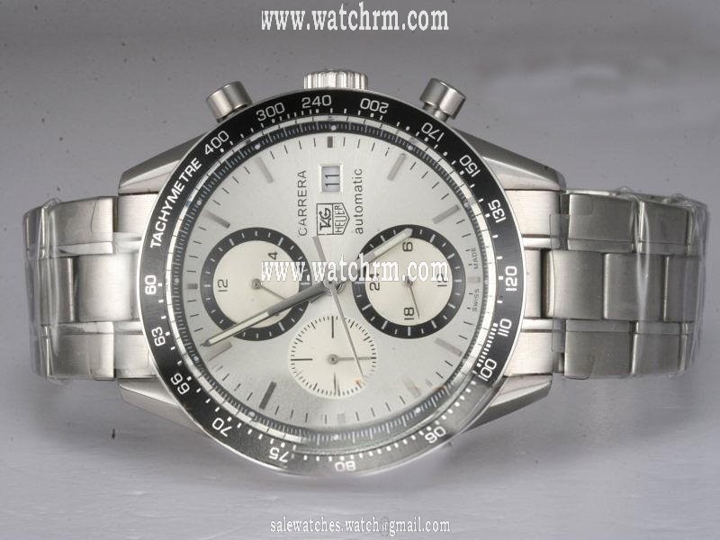 TAG Heuer Carrera CV2011.BA0786 Automatic White Dial 43mm Watch