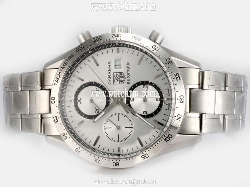 TAG Heuer Carrera CV2011.BA0786 Automatic White Dial Round Watch