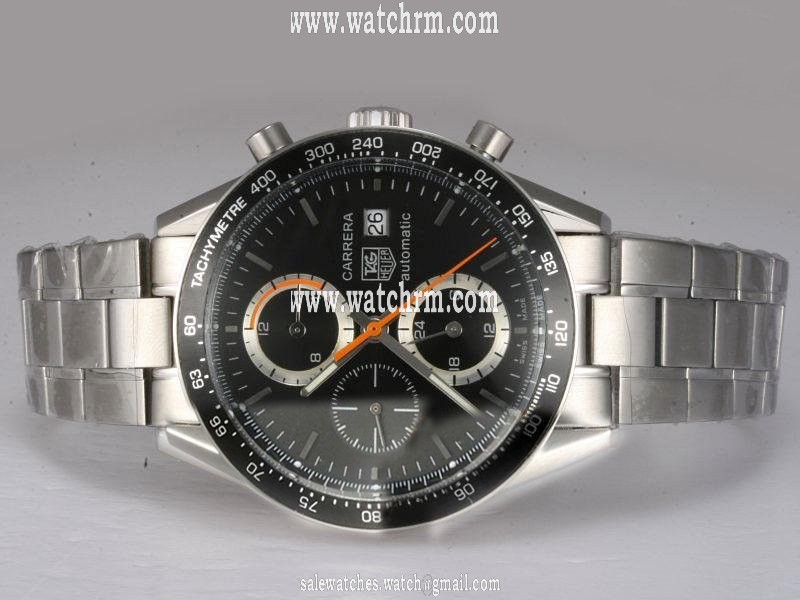TAG Heuer Carrera CV2013.BA0786 Round Automatic Black Dial Watch