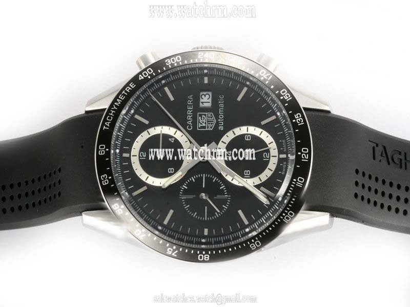 TAG Heuer Carrera CV2014.FT6007 Quartz Chronograph Black Dial Watch