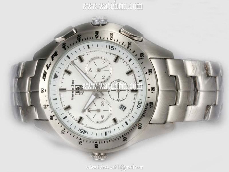 TAG Heuer Carrera CV2110.FC6180 White Dial Stainless Steel Case Stainless Steel Bezel Watch