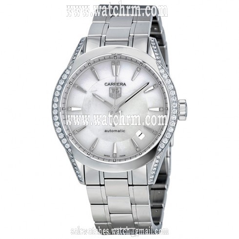 Tag Heuer Carrera Mother of Pearl Diamond Automatic Ladies Watch WV2212.BA0798
