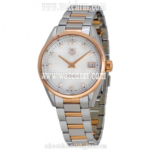 Tag Heuer Carrera Q Precieux White Mother of Pearl Dial Ladies Watch WAR1352BD0774