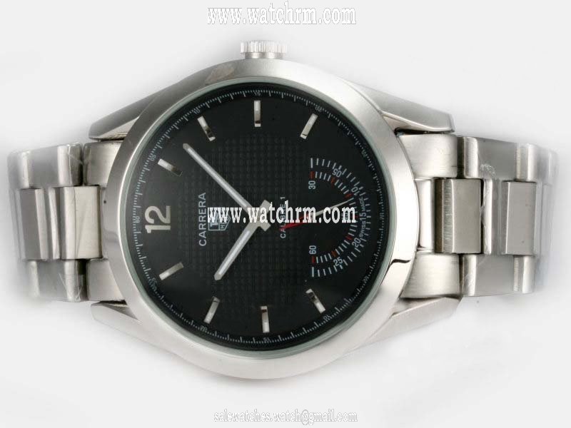 TAG Heuer Carrera WAV511B.BA0900 Automatic Black Dial Stainless Steel Bezel Watch