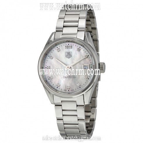 Tag Heuer Carrera White Mother of Pearl Dial Stainless Steel Ladies Watch WAR1314BA0778